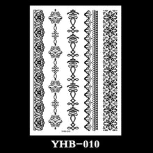 Load image into Gallery viewer, Creative Black Lace Tattoo Applique Arm Sexy Black and White Lace Tattoo Sticker Fashion Body Arm Flower Tattoo Stickers
