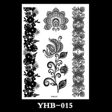 Load image into Gallery viewer, Creative Black Lace Tattoo Applique Arm Sexy Black and White Lace Tattoo Sticker Fashion Body Arm Flower Tattoo Stickers
