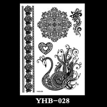 Load image into Gallery viewer, Creative Black Lace Tattoo Applique Arm Sexy Black and White Lace Tattoo Sticker Fashion Body Arm Flower Tattoo Stickers

