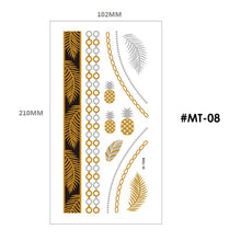 Load image into Gallery viewer, Hot Stamping Tattoo Sticker Water Transfer Metal Waterproof Tattoo Sticker Party Sexy Women Men Body Arm Art Tattoo Stickers
