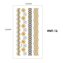 Load image into Gallery viewer, Hot Stamping Tattoo Sticker Water Transfer Metal Waterproof Tattoo Sticker Party Sexy Women Men Body Arm Art Tattoo Stickers
