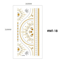 Load image into Gallery viewer, Hot Stamping Tattoo Sticker Water Transfer Metal Waterproof Tattoo Sticker Party Sexy Women Men Body Arm Art Tattoo Stickers
