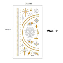 Load image into Gallery viewer, Hot Stamping Tattoo Sticker Water Transfer Metal Waterproof Tattoo Sticker Party Sexy Women Men Body Arm Art Tattoo Stickers
