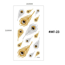 Load image into Gallery viewer, Hot Stamping Tattoo Sticker Water Transfer Metal Waterproof Tattoo Sticker Party Sexy Women Men Body Arm Art Tattoo Stickers
