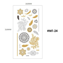 Load image into Gallery viewer, Hot Stamping Tattoo Sticker Water Transfer Metal Waterproof Tattoo Sticker Party Sexy Women Men Body Arm Art Tattoo Stickers
