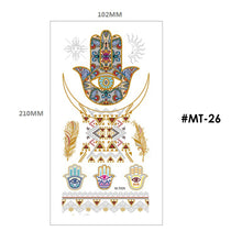 Load image into Gallery viewer, Hot Stamping Tattoo Sticker Water Transfer Metal Waterproof Tattoo Sticker Party Sexy Women Men Body Arm Art Tattoo Stickers
