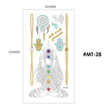 Load image into Gallery viewer, Hot Stamping Tattoo Sticker Water Transfer Metal Waterproof Tattoo Sticker Party Sexy Women Men Body Arm Art Tattoo Stickers
