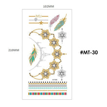 Load image into Gallery viewer, Hot Stamping Tattoo Sticker Water Transfer Metal Waterproof Tattoo Sticker Party Sexy Women Men Body Arm Art Tattoo Stickers
