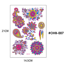 Load image into Gallery viewer, Creative Fluorescent Butterfly Face Tattoo Stickers Bar Rose Stickers Flower Arm Waterproof Environmental Protection Tattoo Stickers
