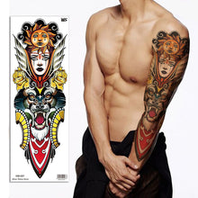 Load image into Gallery viewer, Large Size Beauty Beast Full Arm Tattoo Stickers Flower Arm Environmental Protection Personality Full Arm Flower Arm Tattoo Stickers
