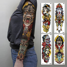 Load image into Gallery viewer, Large Size Beauty Beast Full Arm Tattoo Stickers Flower Arm Environmental Protection Personality Full Arm Flower Arm Tattoo Stickers
