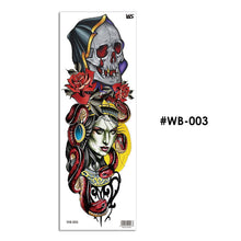 Load image into Gallery viewer, Large Size Beauty Beast Full Arm Tattoo Stickers Flower Arm Environmental Protection Personality Full Arm Flower Arm Tattoo Stickers
