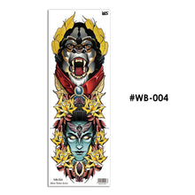Load image into Gallery viewer, Large Size Beauty Beast Full Arm Tattoo Stickers Flower Arm Environmental Protection Personality Full Arm Flower Arm Tattoo Stickers
