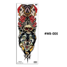 Load image into Gallery viewer, Large Size Beauty Beast Full Arm Tattoo Stickers Flower Arm Environmental Protection Personality Full Arm Flower Arm Tattoo Stickers
