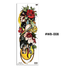 Load image into Gallery viewer, Large Size Beauty Beast Full Arm Tattoo Stickers Flower Arm Environmental Protection Personality Full Arm Flower Arm Tattoo Stickers
