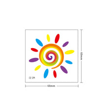 Load image into Gallery viewer, Temporary Rainbow Tattoo Stickers Gradient Colorful Butterfly Rainbow Face Tattoo Stickers Body Stickers Face Tattoo Stickers
