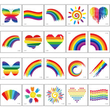 Load image into Gallery viewer, Temporary Rainbow Tattoo Stickers Gradient Colorful Butterfly Rainbow Face Tattoo Stickers Body Stickers Face Tattoo Stickers

