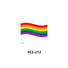 Load image into Gallery viewer, Temporary Rainbow Tattoo Stickers Gradient Colorful Butterfly Rainbow Face Tattoo Stickers Body Stickers Face Tattoo Stickers

