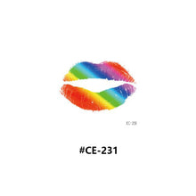 Load image into Gallery viewer, Temporary Rainbow Tattoo Stickers Gradient Colorful Butterfly Rainbow Face Tattoo Stickers Body Stickers Face Tattoo Stickers
