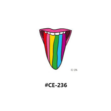Load image into Gallery viewer, Temporary Rainbow Tattoo Stickers Gradient Colorful Butterfly Rainbow Face Tattoo Stickers Body Stickers Face Tattoo Stickers
