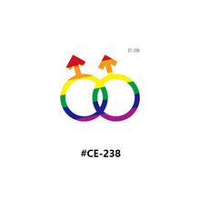 Load image into Gallery viewer, Temporary Rainbow Tattoo Stickers Gradient Colorful Butterfly Rainbow Face Tattoo Stickers Body Stickers Face Tattoo Stickers
