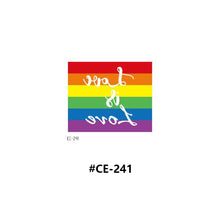 Load image into Gallery viewer, Temporary Rainbow Tattoo Stickers Gradient Colorful Butterfly Rainbow Face Tattoo Stickers Body Stickers Face Tattoo Stickers

