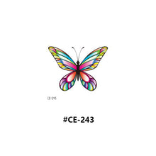 Load image into Gallery viewer, Temporary Rainbow Tattoo Stickers Gradient Colorful Butterfly Rainbow Face Tattoo Stickers Body Stickers Face Tattoo Stickers
