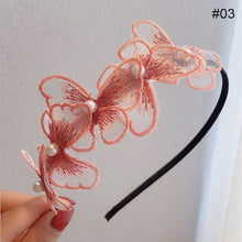 Load image into Gallery viewer, Women Hair Hoops Three-dimensional Butterfly Headband Pearl Hairband Vintage Simple Hair Hoops Hair Accessories
