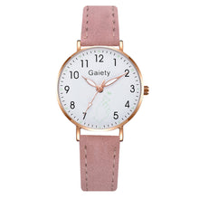 Load image into Gallery viewer, Women Leather Belt Watch Casual Quartz Watches with Cherry Blossom Bracelet Fashion Jewelry Gift
