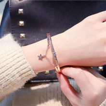 Load image into Gallery viewer, Korean Fashion Women Bracelet Diamond Star Pendant Girls Charm Bangle Jewelry Gift
