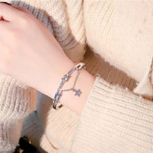 Load image into Gallery viewer, Korean Fashion Women Bracelet Diamond Star Pendant Girls Charm Bangle Jewelry Gift
