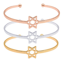 Load image into Gallery viewer, Fashion Women Open Bangle Hexagram Bangle Bracelet Jewelry Gift
