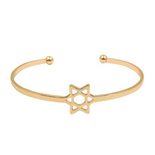 Load image into Gallery viewer, Fashion Women Open Bangle Hexagram Bangle Bracelet Jewelry Gift
