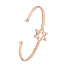 Load image into Gallery viewer, Fashion Women Open Bangle Hexagram Bangle Bracelet Jewelry Gift
