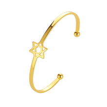 Load image into Gallery viewer, Fashion Women Open Bangle Hexagram Bangle Bracelet Jewelry Gift
