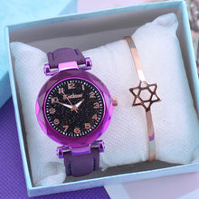 Load image into Gallery viewer, Fashion Women Watch Starry Sky Dial Ladies Quartz Watches Bracelet Set
