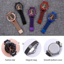 Load image into Gallery viewer, Fashion Women Watch Starry Sky Dial Magnetic Buckle Ladies Quartz Watches
