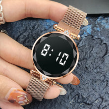 Load image into Gallery viewer, Fashion Women Watch LED Digital Display Watch Luxury Stainless Steel Ladies Wristwatch
