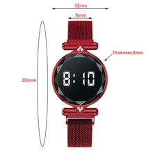 Load image into Gallery viewer, Fashion Women Watch LED Digital Display Watch Luxury Stainless Steel Ladies Wristwatch
