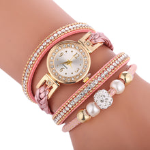 Load image into Gallery viewer, Luxury Women Watch Leather Strap Diamond Quartz Watch Wrap Around Fashion Bracelet Wrist Watches

