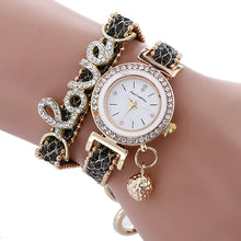 Load image into Gallery viewer, Luxury Women Watch Wrap Around Bracelet Wrist Watches Love Diamond Hanging Ball Quartz Watch
