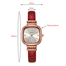Load image into Gallery viewer, Retro Women Quartz Watch Luxury Leather Strap Square Watch Fashion Wristwatch
