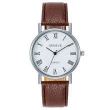 Load image into Gallery viewer, Fashion Men Watch Leather Strap Roman Numeral Quartz Watch
