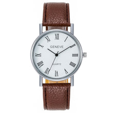 Load image into Gallery viewer, Fashion Men Watch Leather Strap Roman Numeral Quartz Watch
