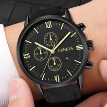 Load image into Gallery viewer, Fashion Men Watch Casual Leather Strap Dial Calendar Quartz Watches
