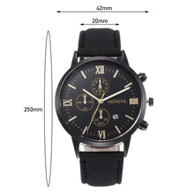Load image into Gallery viewer, Fashion Men Watch Casual Leather Strap Dial Calendar Quartz Watches
