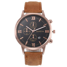 Load image into Gallery viewer, Fashion Men Watch Casual Leather Strap Dial Calendar Quartz Watches
