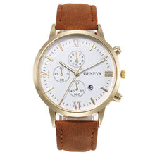 Load image into Gallery viewer, Fashion Men Watch Casual Leather Strap Dial Calendar Quartz Watches
