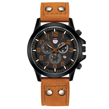 Load image into Gallery viewer, Vintage Classic Men Watch Casual Leather Strap Sports Quartz Watch Calendar Display

