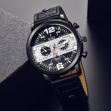 Load image into Gallery viewer, Men Sport Military Watch Casual Leather Strap Quartz Watch Wristwatch
